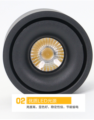 9.8inの5W黒の円LEDの電気スタンドリモート・コントロール100lm/W