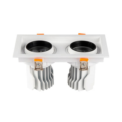 品質  aluminum ROHS Dimmable Led Grille Spotlight Double Head 3W 5W 工場