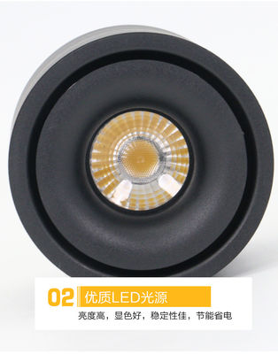 品質  30W 100lm/ W Black LED Track Lighting Systems 5000K Ceiling Track Spotlights 工場